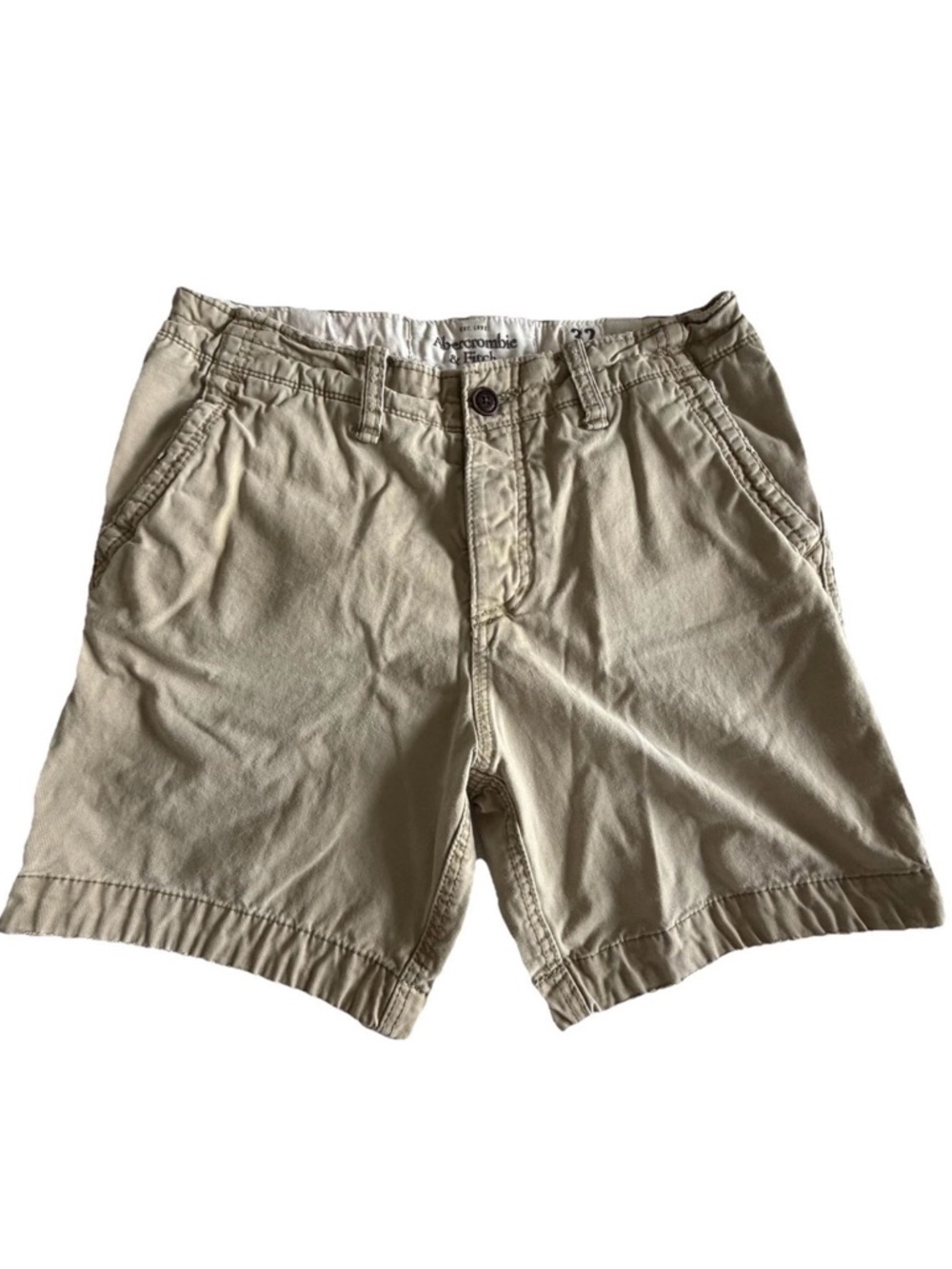 Abercrombie & Fitch Shorts Mens 32 Chino Cotton Flat Front Summer Casual Preppy